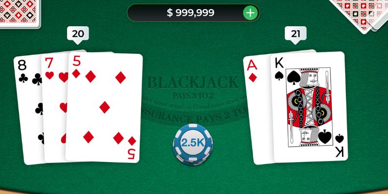 Trò chơi bài Blackjack kinh điển